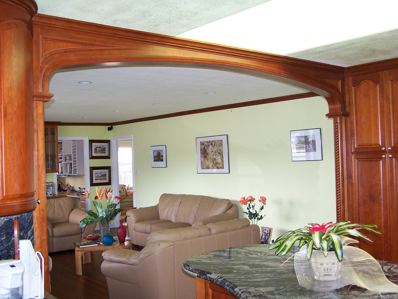 Wooden custom arch in Cupertino California